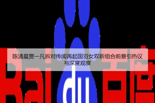 陈清晨贾一凡拆对传闻再起国羽女双新组合前景引热议与深度观察